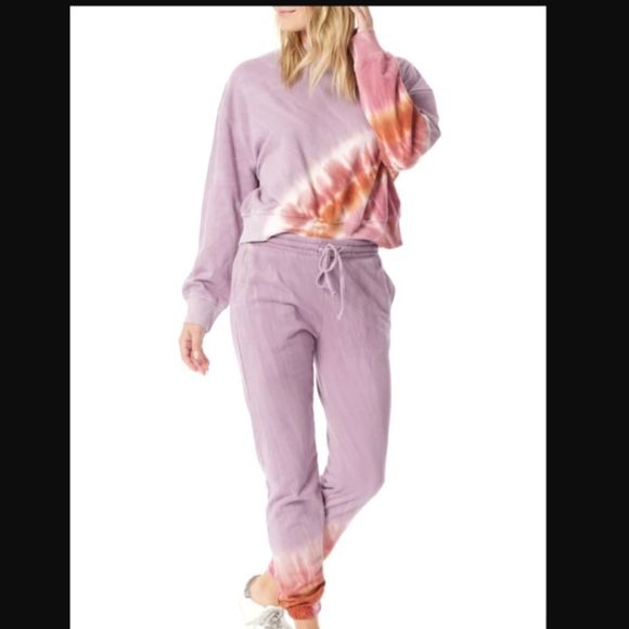 NWT 2 PC UNIONBAY Women's Mojave Tie Dye Nala Lounge Top & Pants Large - Picture 1 of 4